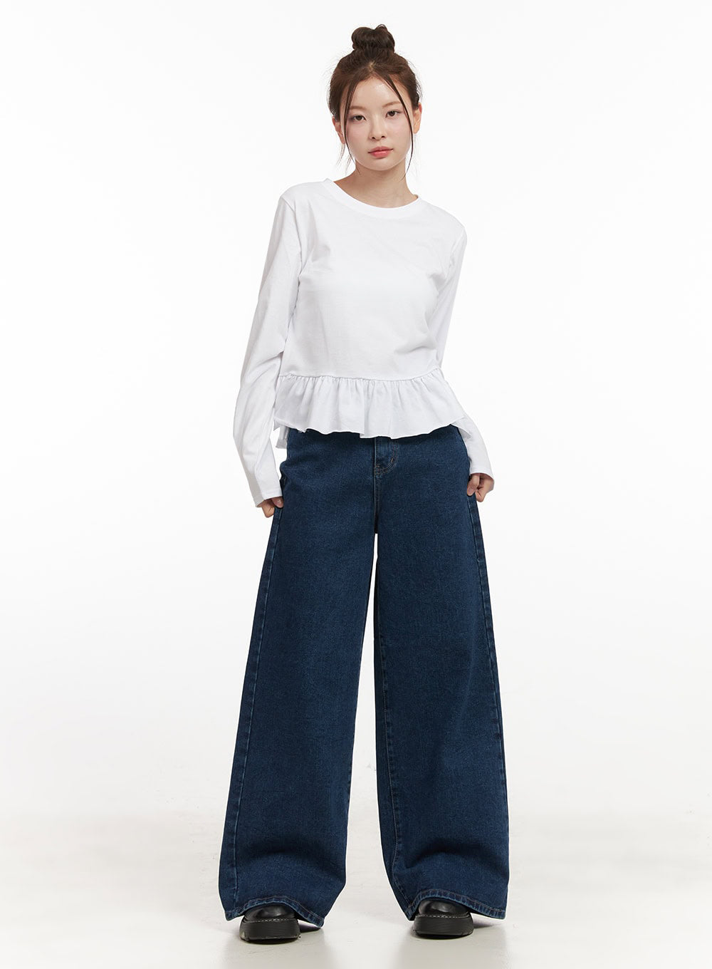 Elegant Frill Long-Sleeve Top IJ530