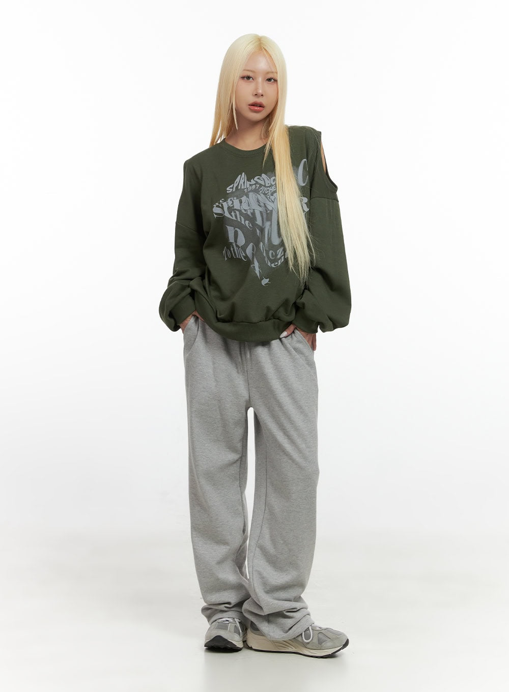 Relaxed Fit Banded Cotton Sweatpants CS426