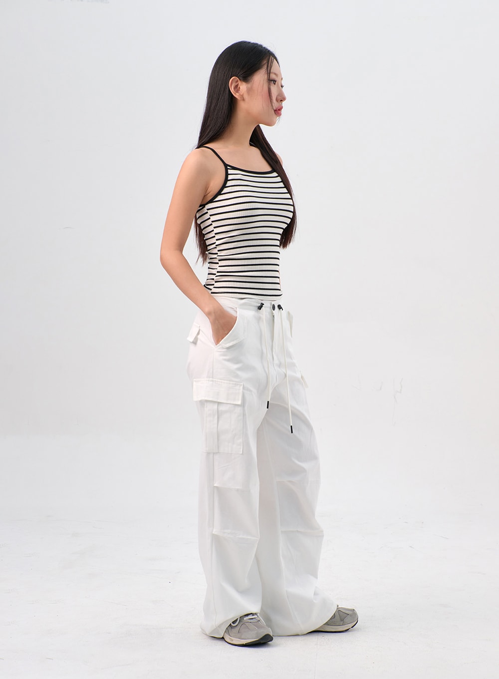 Drawstring Wide Pants IL310