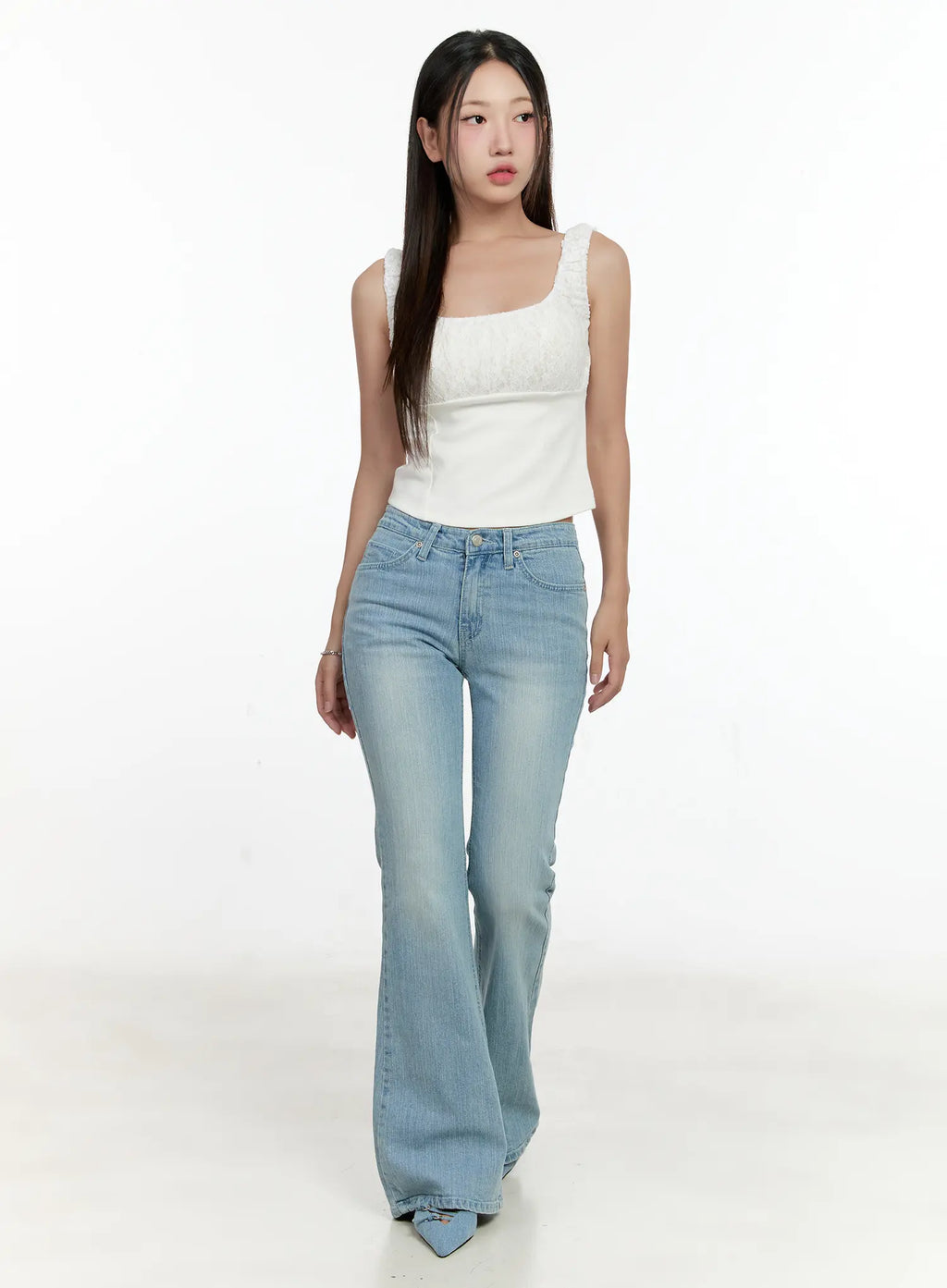 Loona Classic Light Blue Flare Jeans CL531