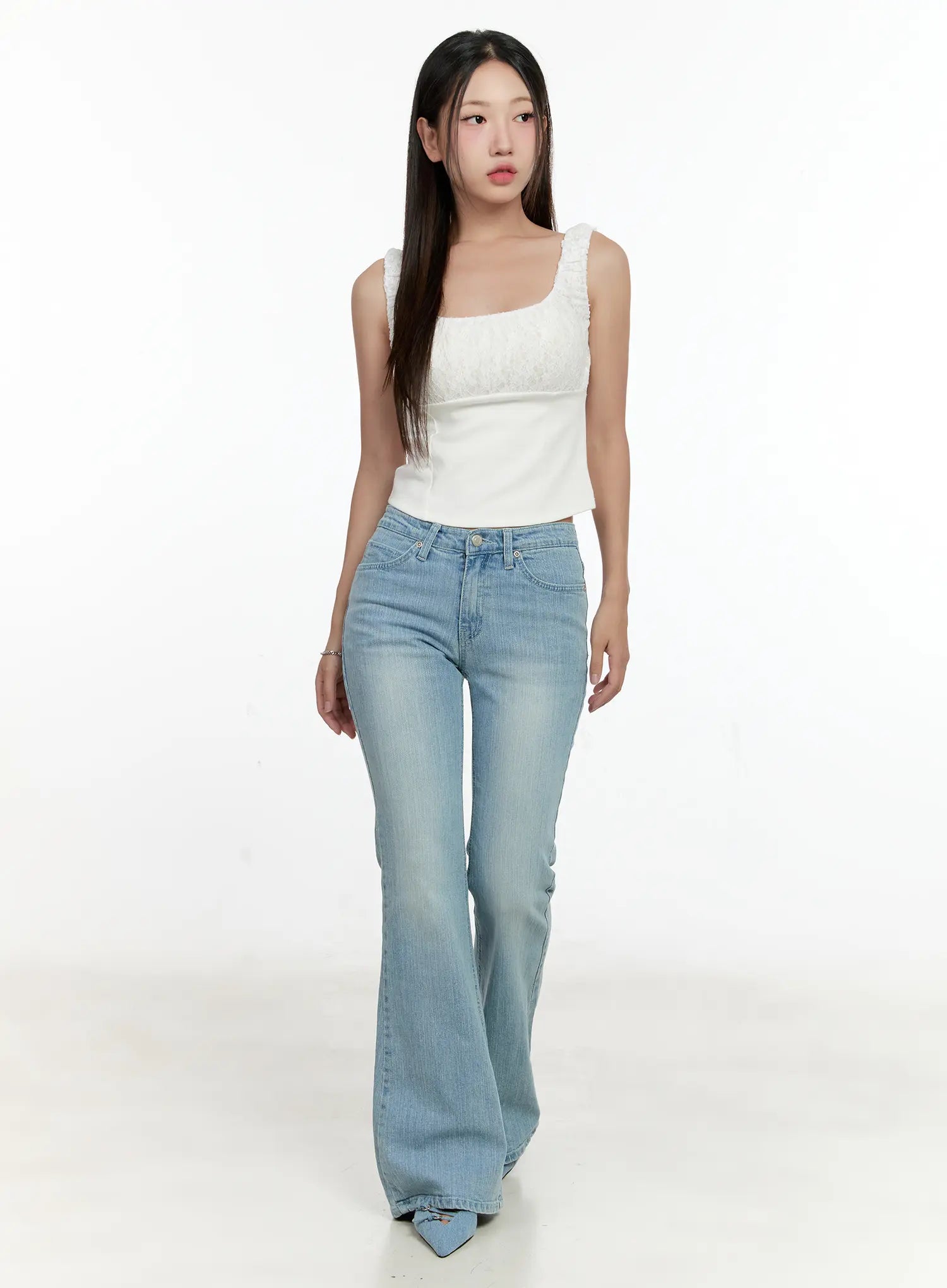 Loona Classic Light Blue Flare Jeans CL531