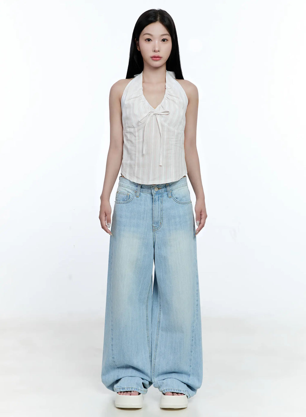 Ryan Wide-Leg Denim Jeans CG512