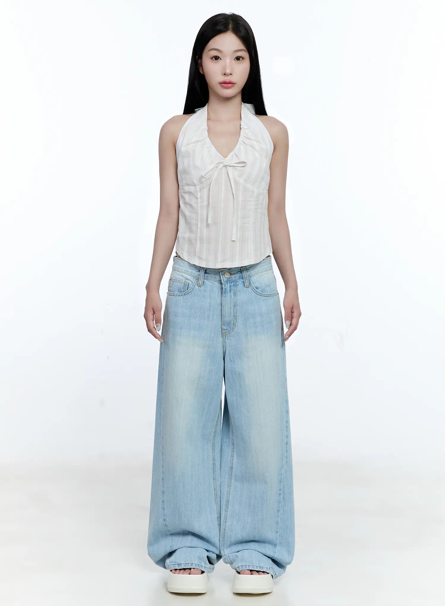 Ryan Wide-Leg Denim Jeans CG512