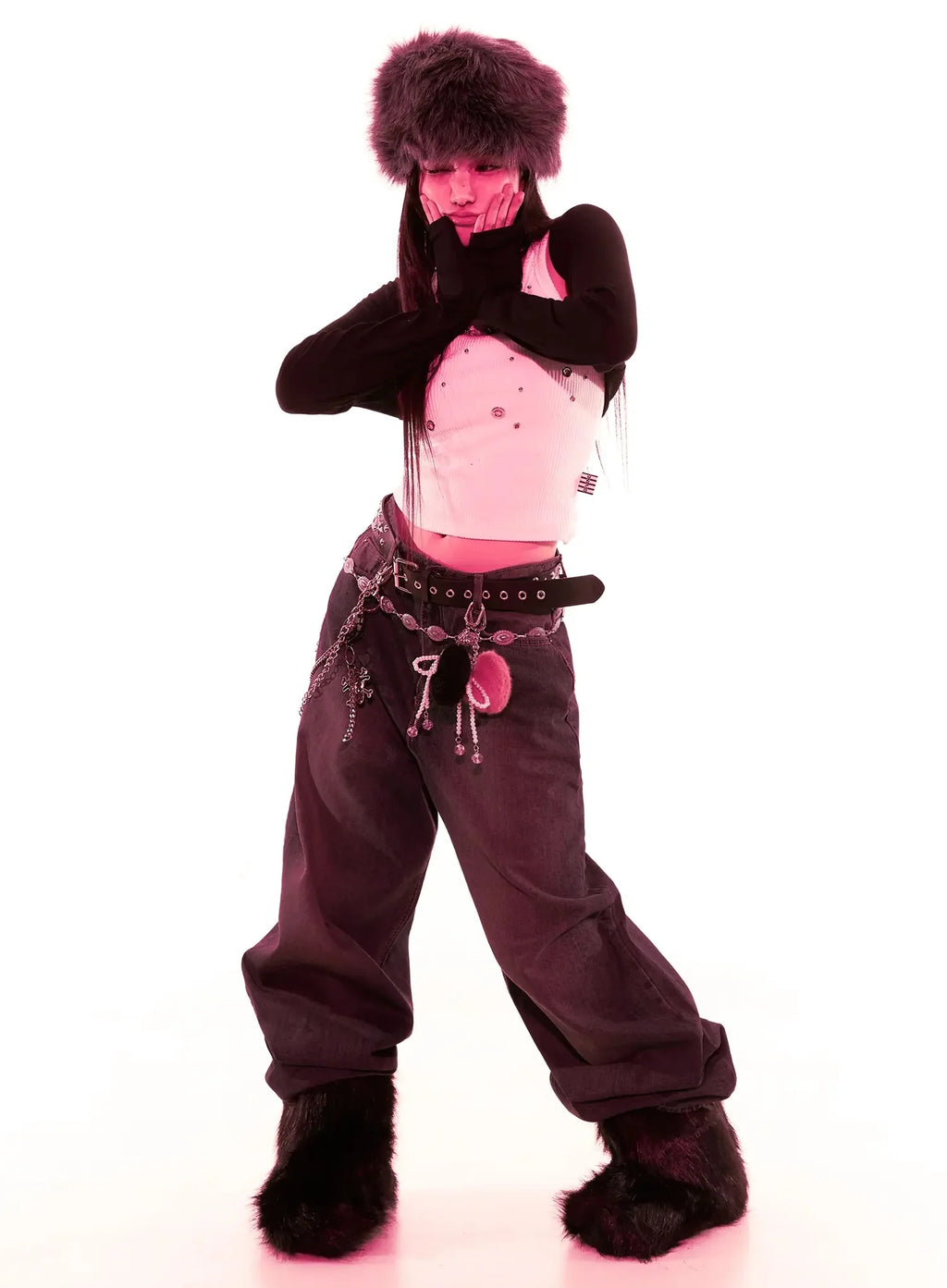 Elora Washed Baggy Jeans IS525