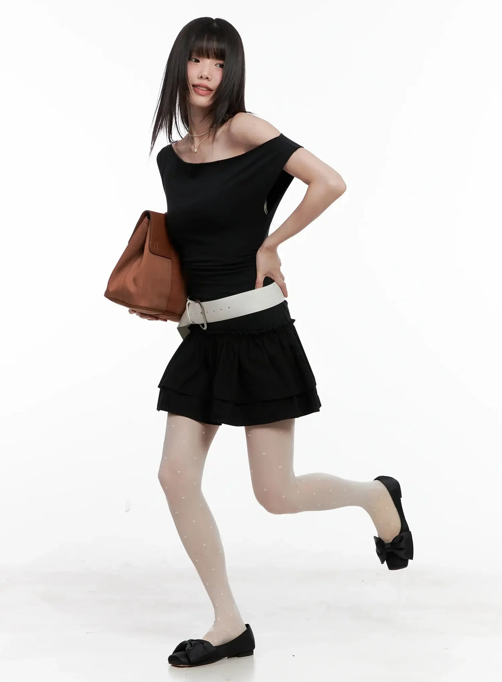 Asymmetrical Ruffle Off-Shoulder Dress IL531