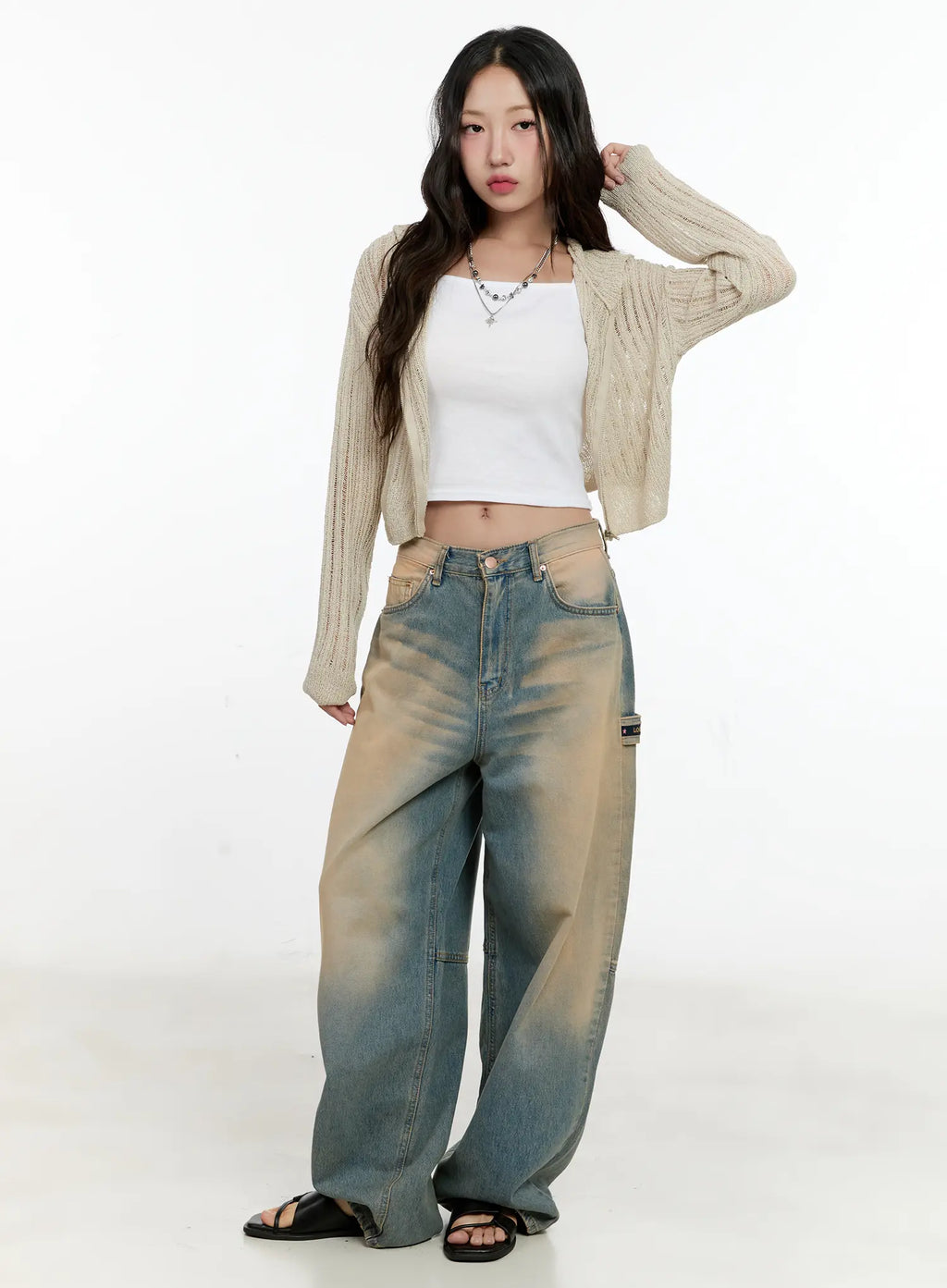 Summer Knit Cropped Zip-Up CG501