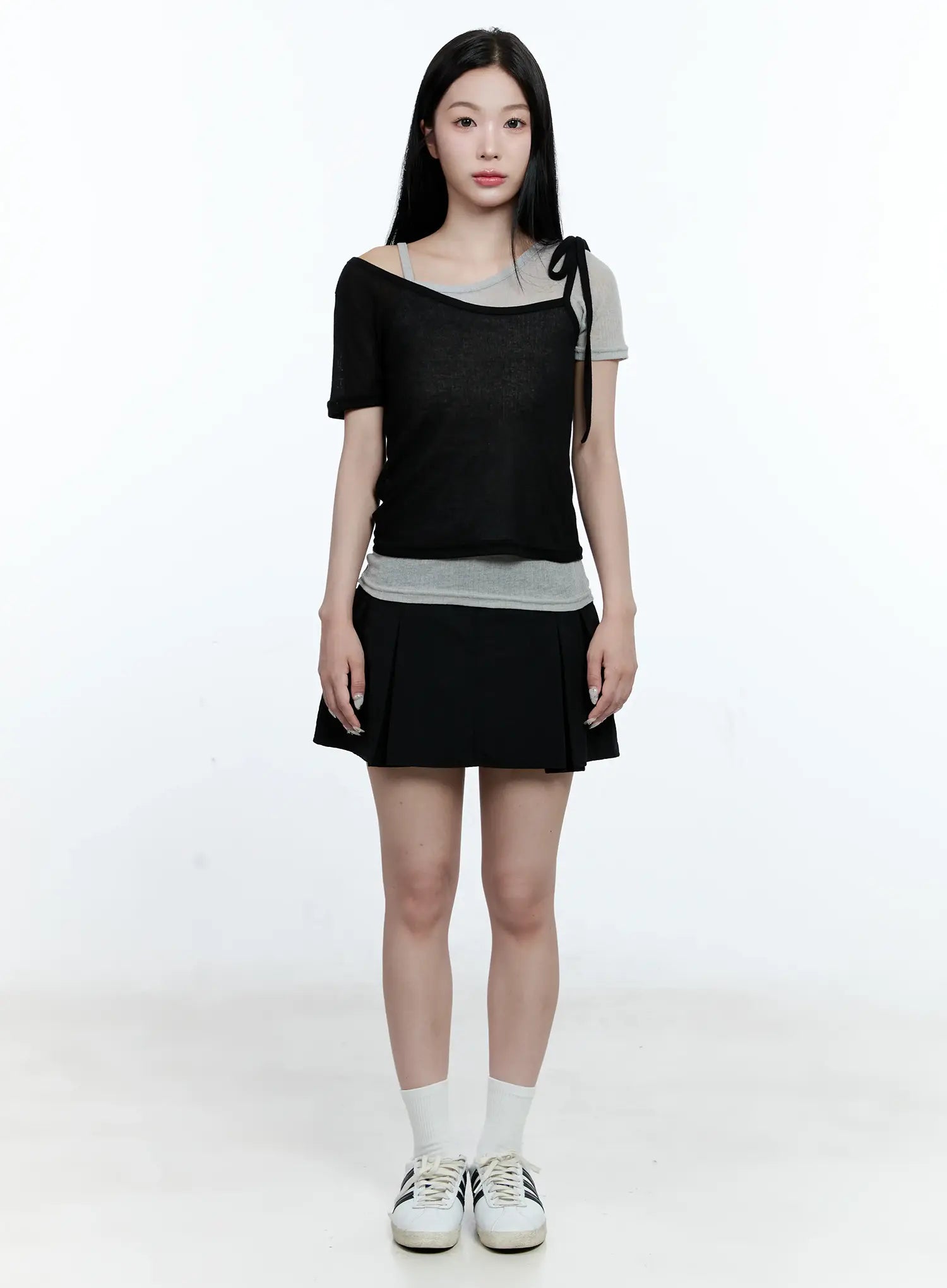 Layered Bow Short-Sleeve Tee CG513