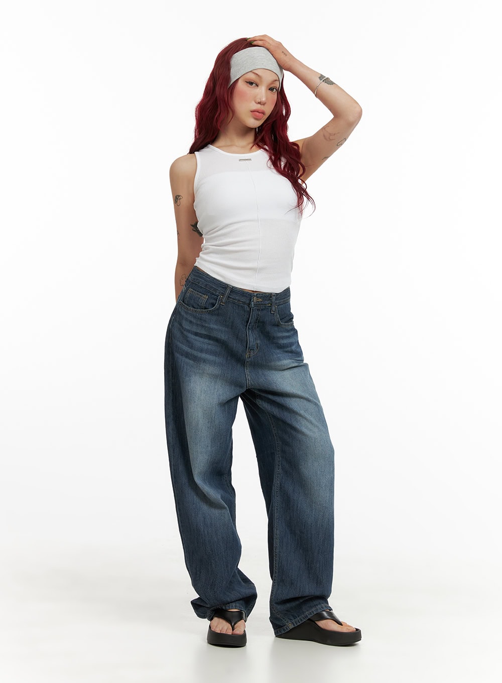 Wide Fit Baggy Jeans CY430