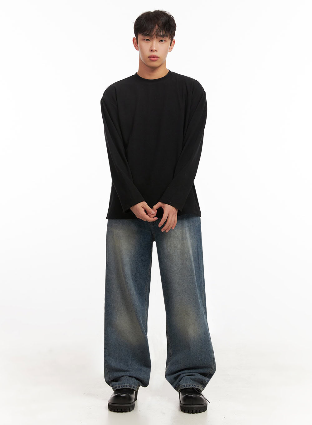 Men's Solid Long Sleeve Tee ID427