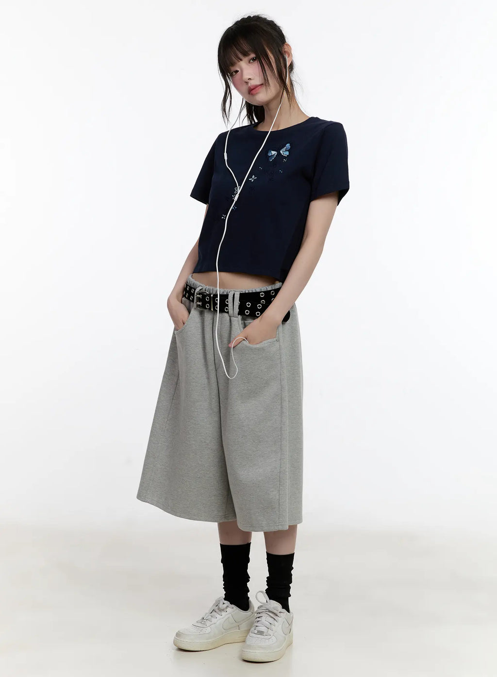 Comfy Belted Jogger Sweatshorts CL507