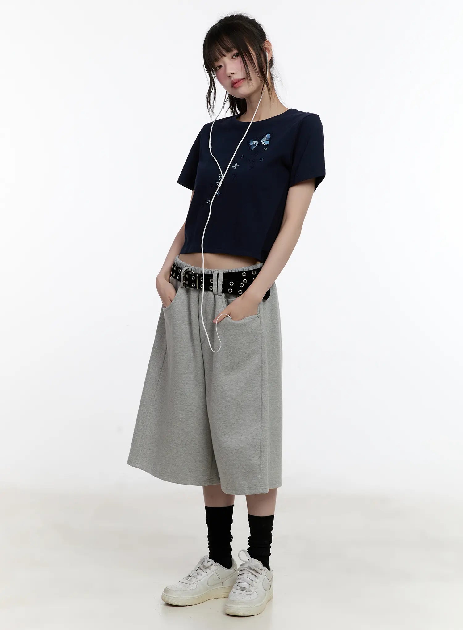 Comfy Belted Jogger Sweatshorts CL507