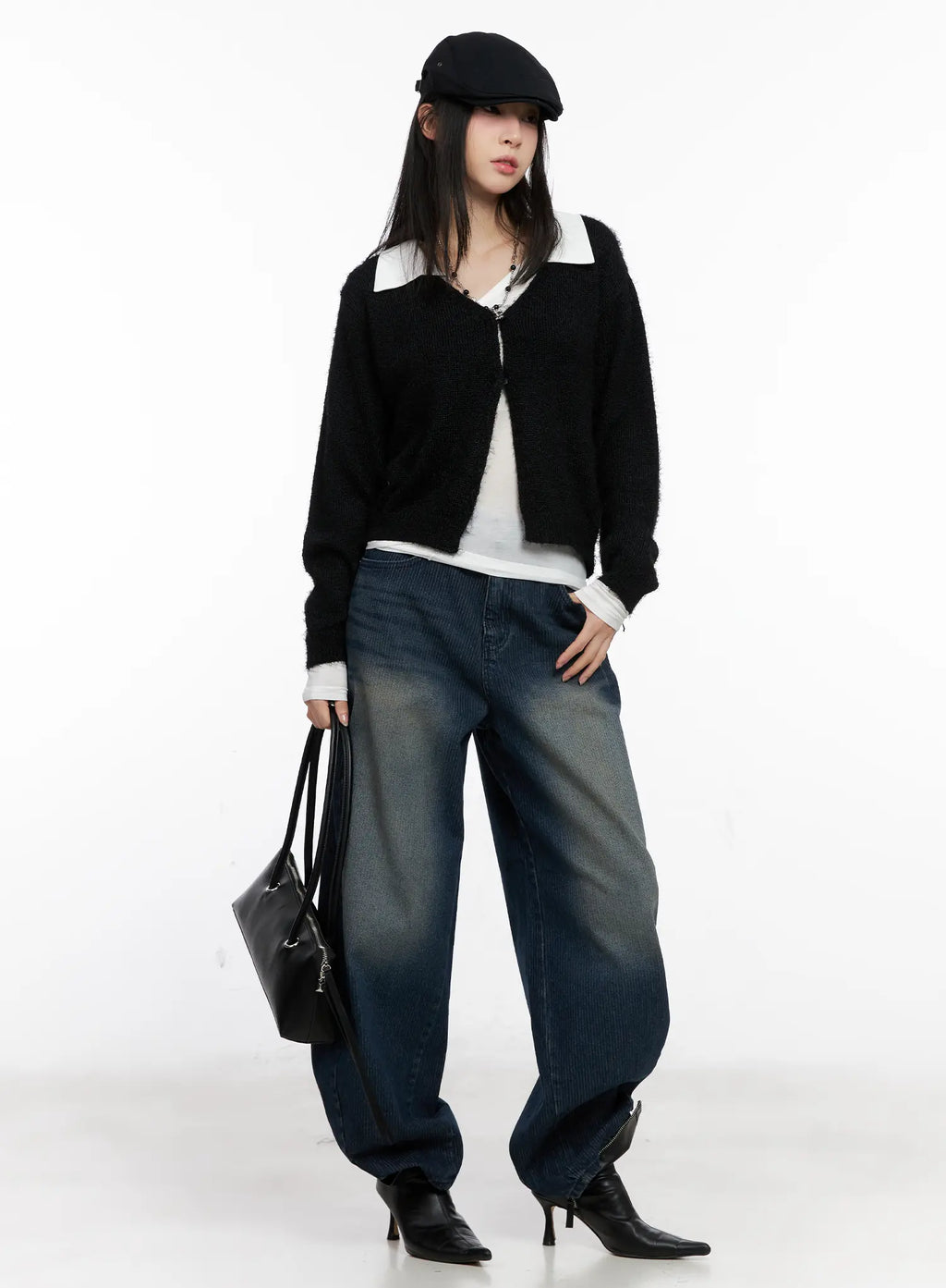 Marlee Corduroy Washed Wide-Leg Jeans CG526