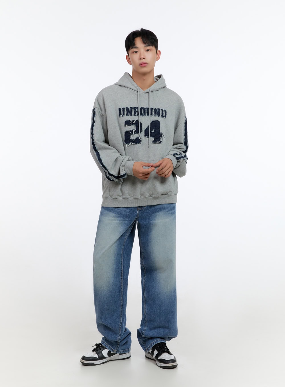 Men's  Cotton Patchwork Hoodie  IS412