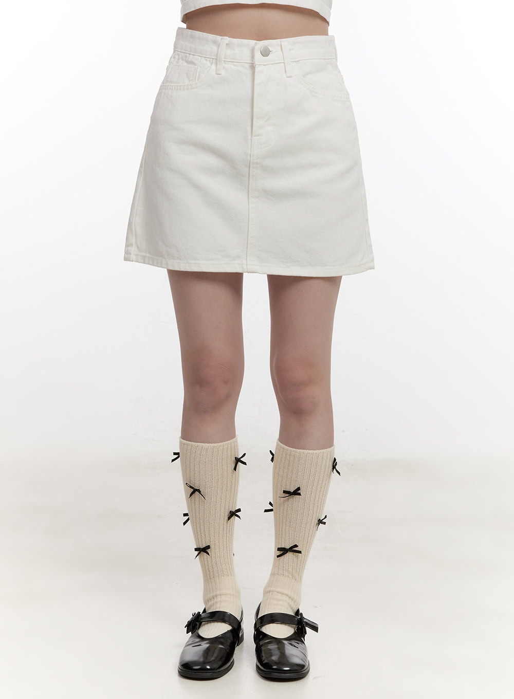 A-line Cotton Mini Skirt CF527