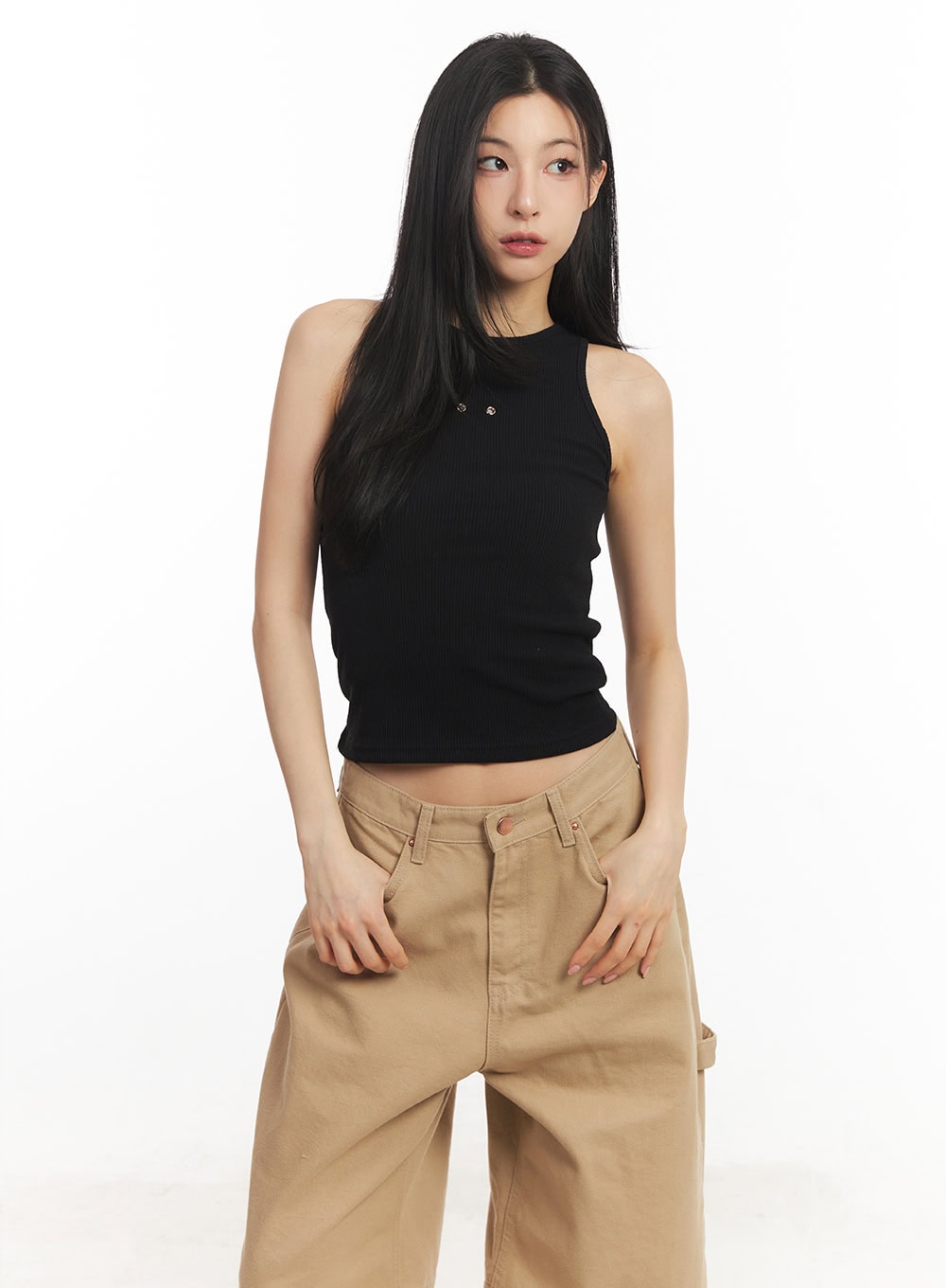 Eyelet Sleeveless Tank Top CA504