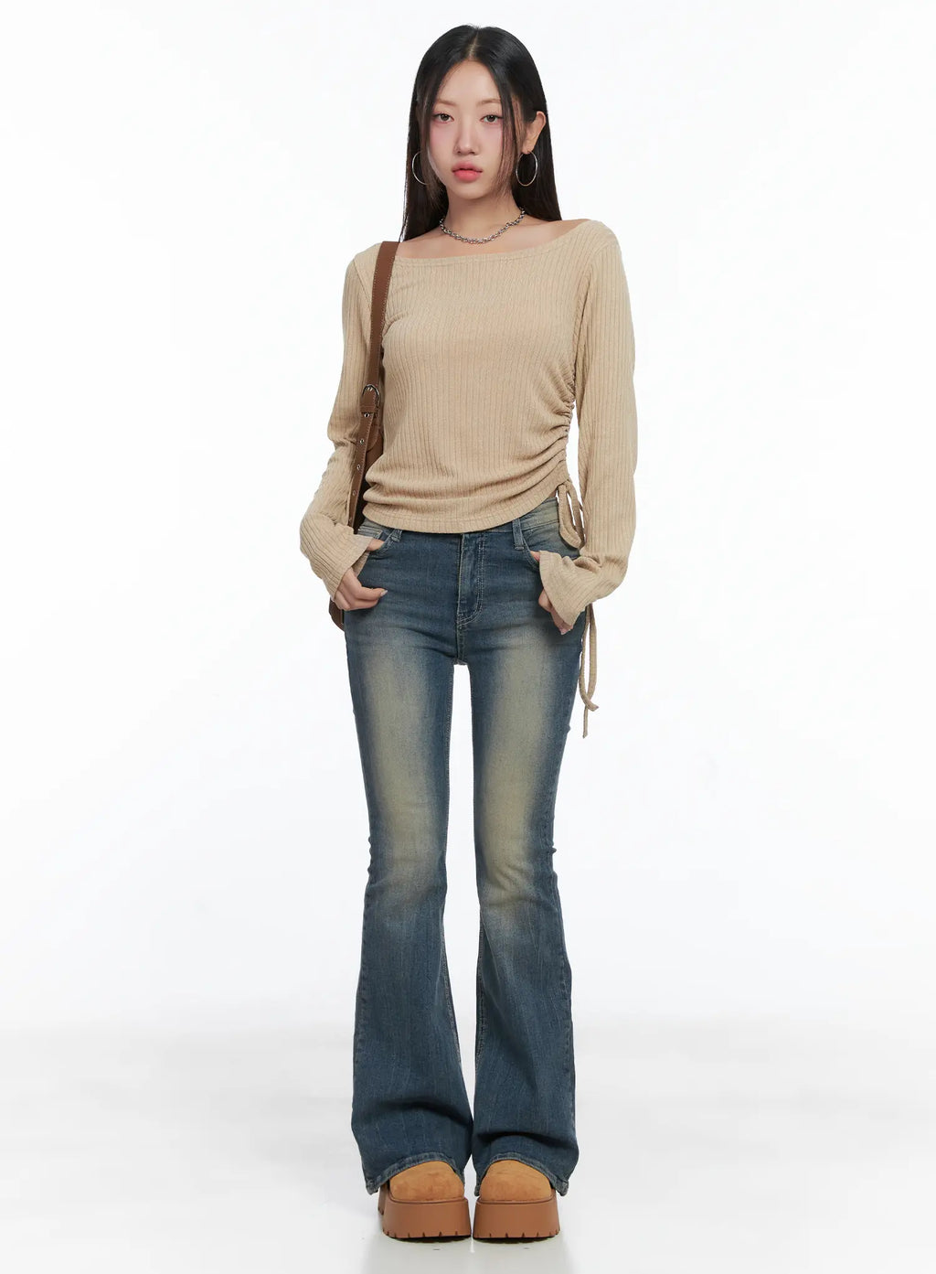 Ruched Long Sleeve Top CS502