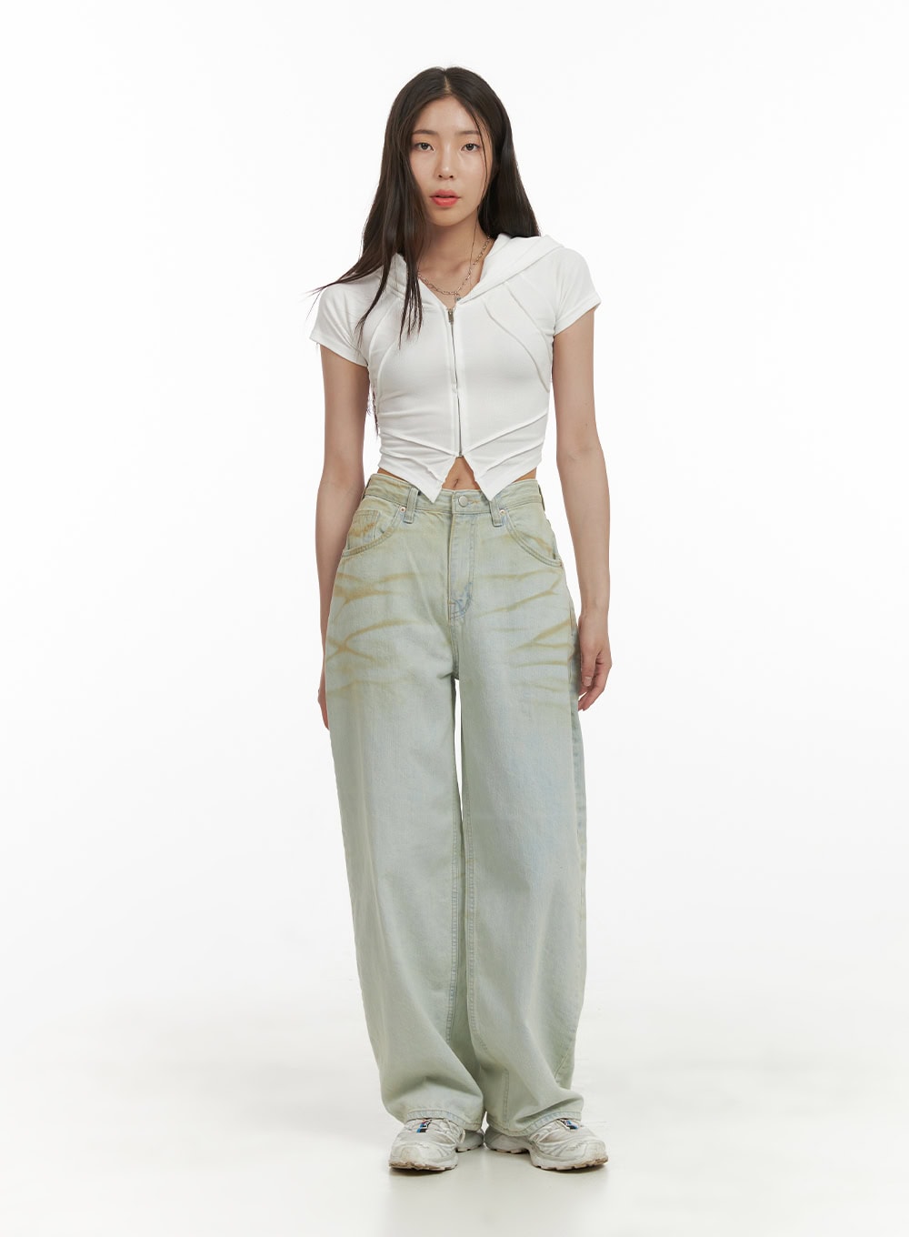 Vintage Washed Baggy Jeans CY417