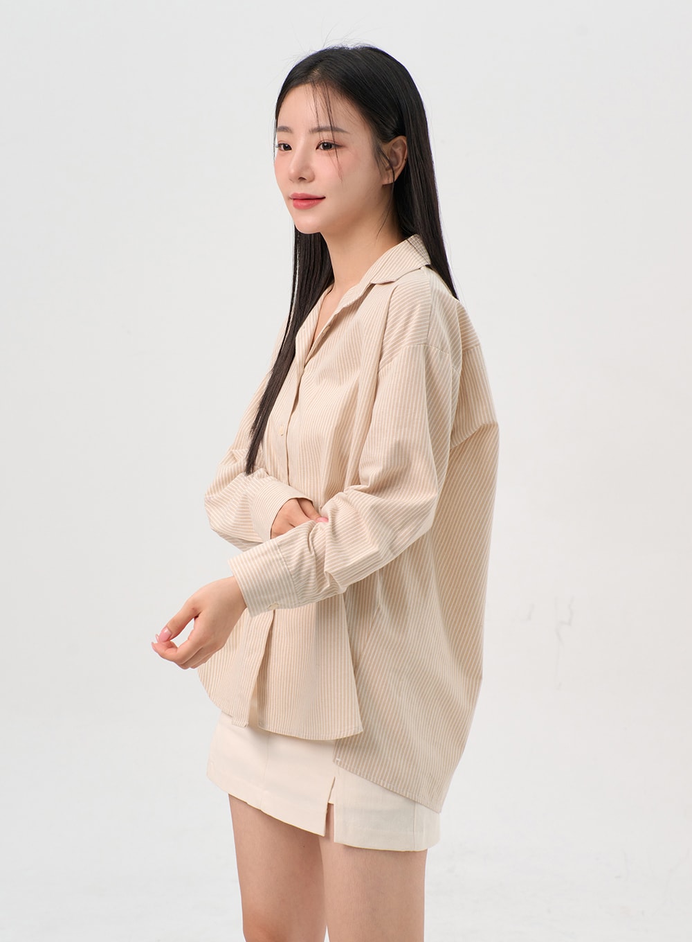 Striped Button Down Shirt OS302