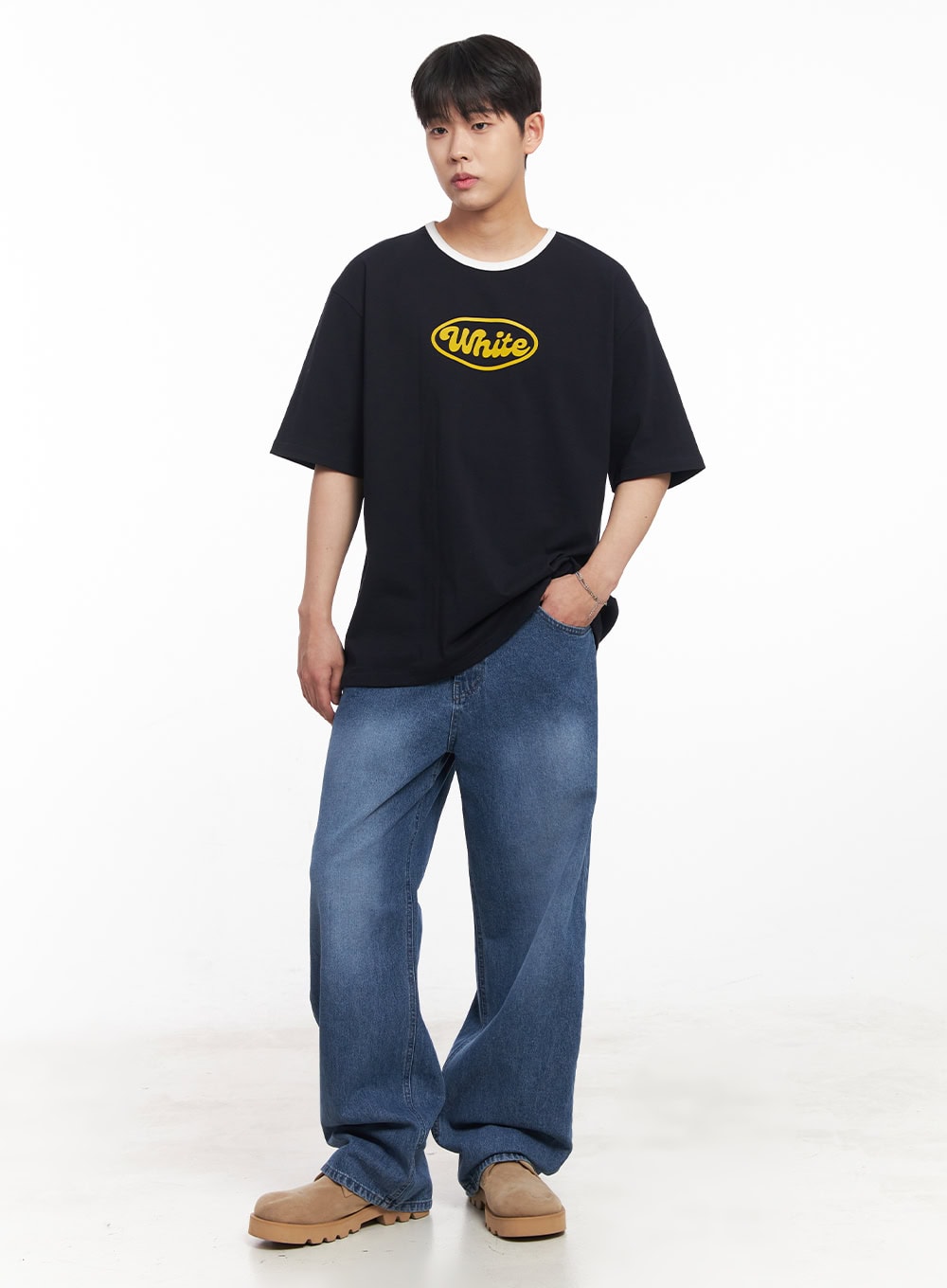 Men's Three-Tone Graphic T-Shirt IA529