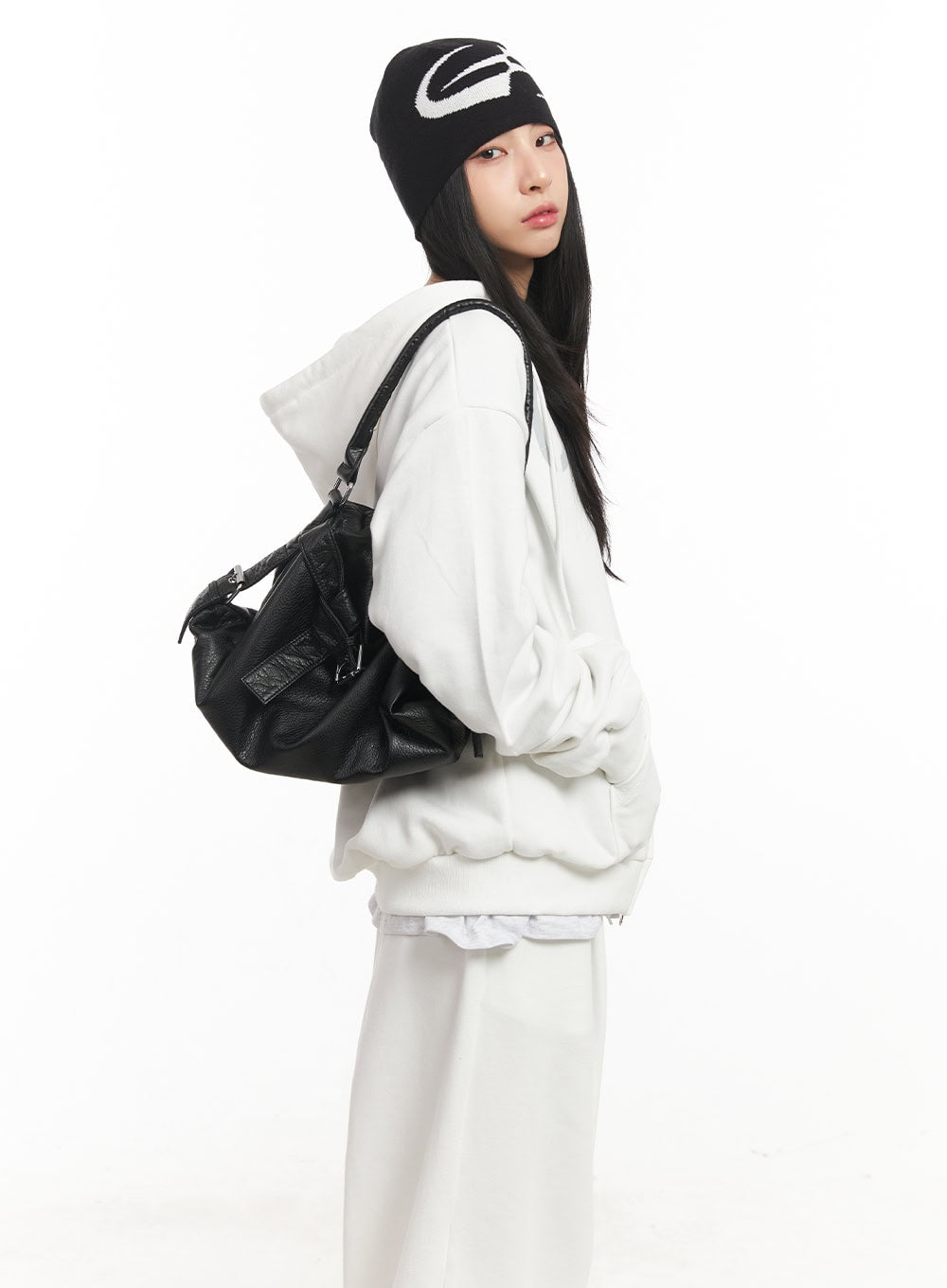 Buckle Faux-Leather Shoulder Bag CM503