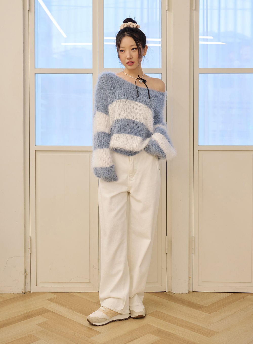 Wool-Blend Stripe Sweater OD326