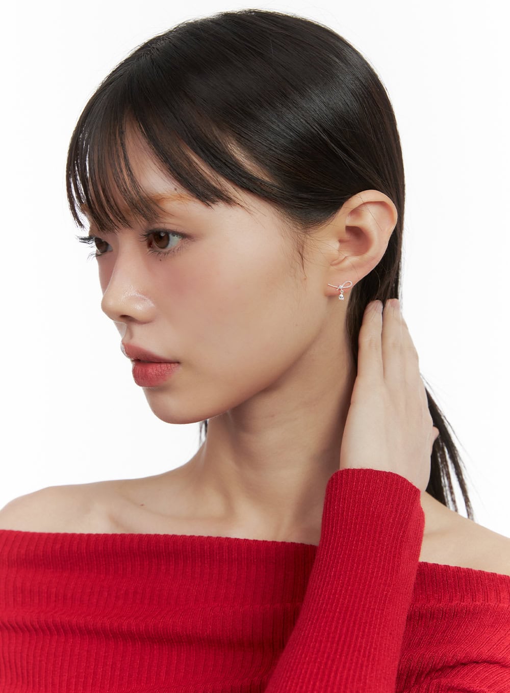 Simple Silver Earrings IO418