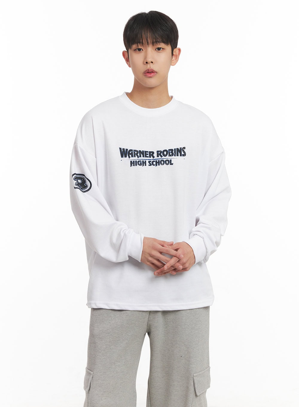 Men's Graphic Oversized Long Sleeve Tee IM517