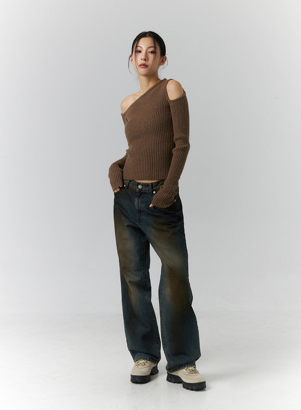 Slim Fit Ribbed Sweater ID306