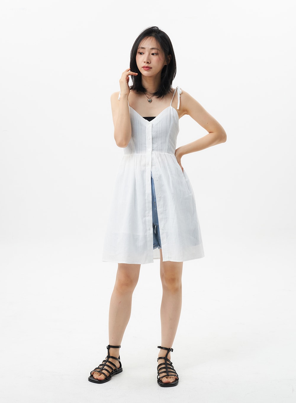 Button Mini Dress OL305