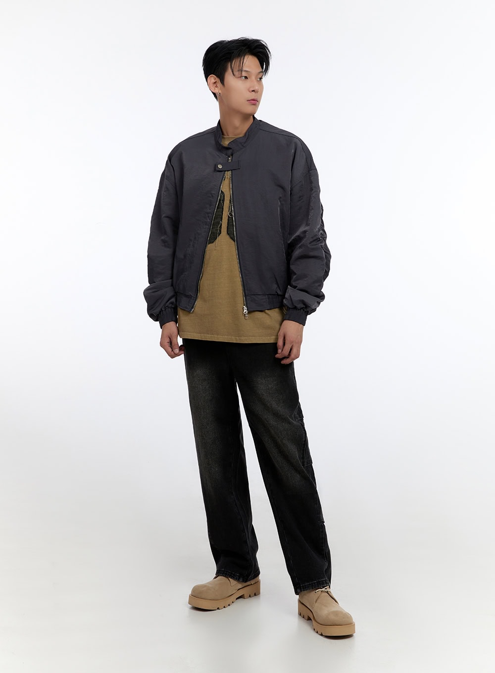 Men's Button Zip Up Jacket IO428