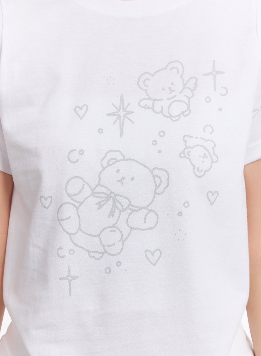 Teddy Bear Graphic Crop Top CM527