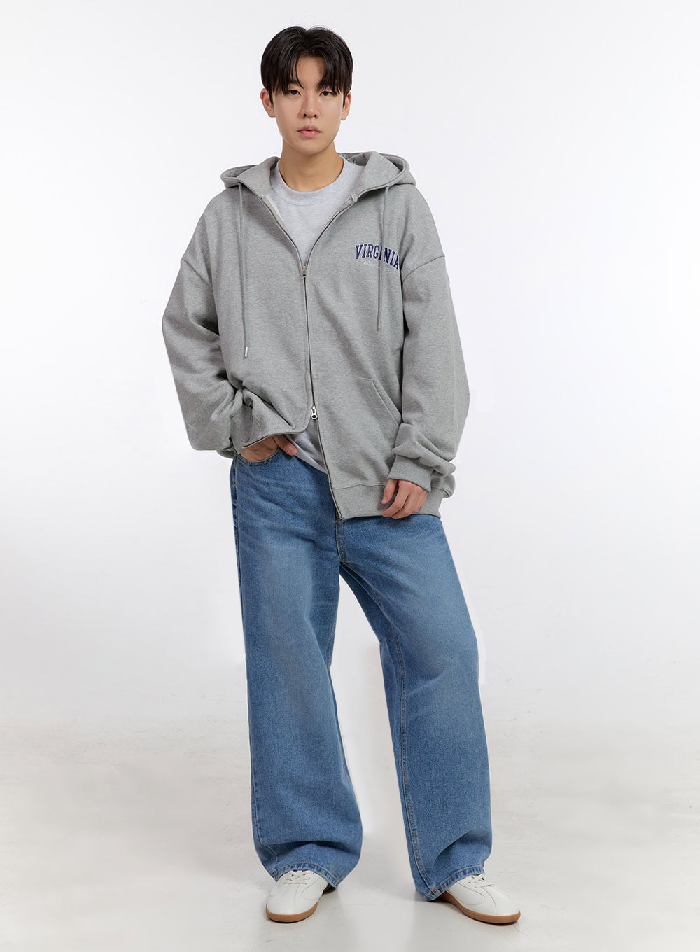 Men's Logo Zip-Up Hooded Jacket IM525