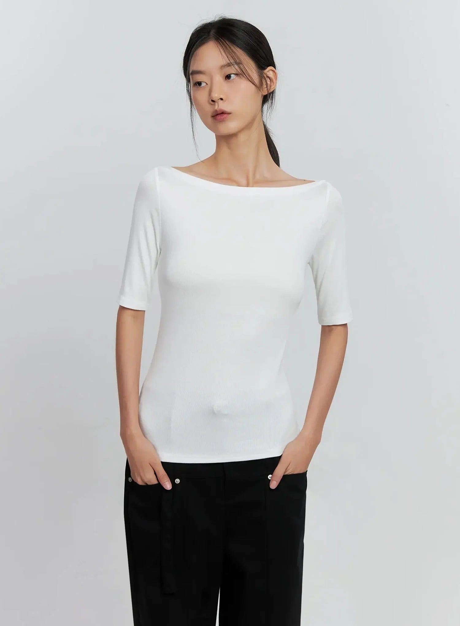 Classic Boat Neck Top IS516