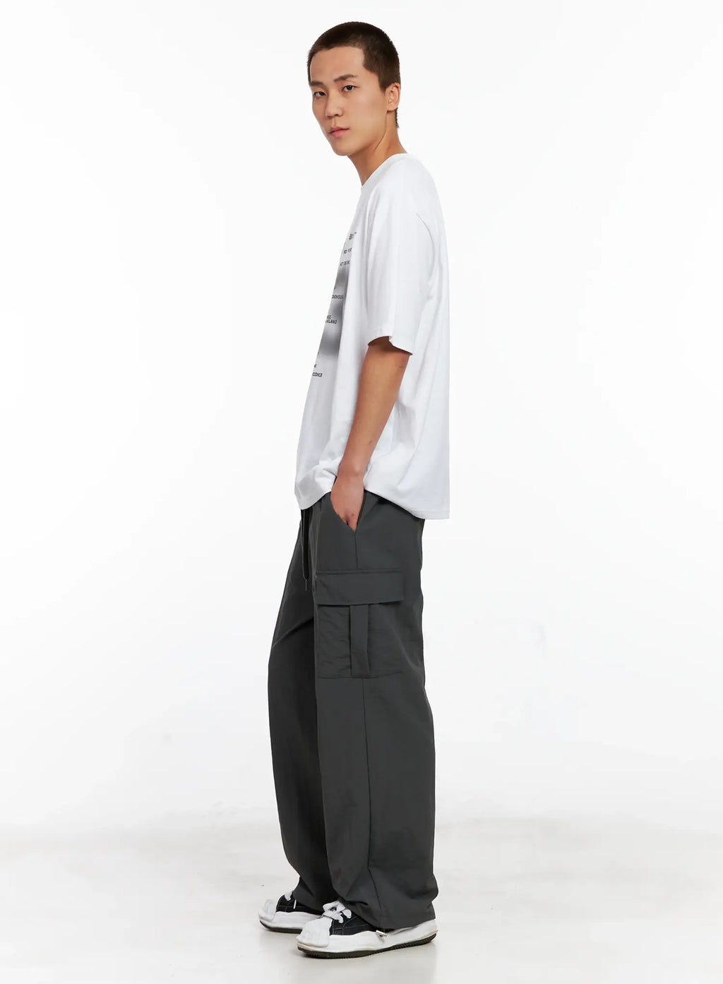 Men's Cargo Drawstring Pants IG508