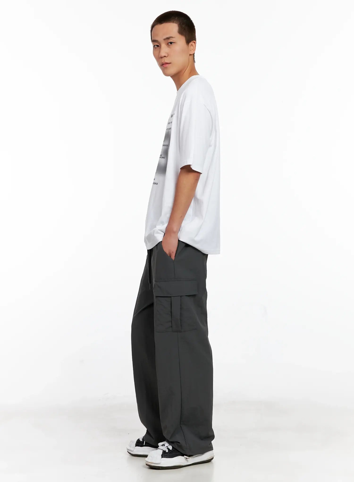 Men's Cargo Drawstring Pants IG508