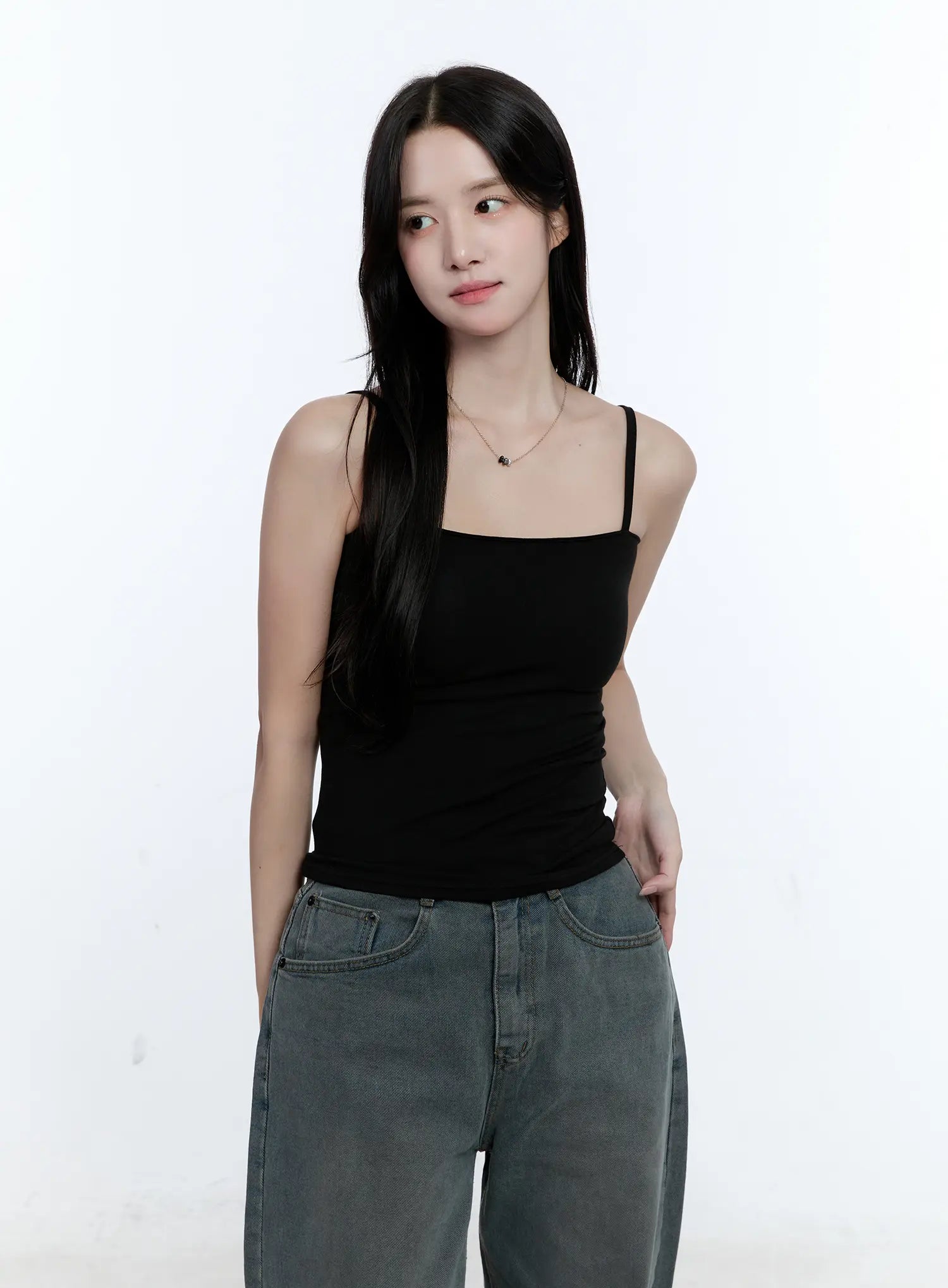 Basic Cotton Blend Stretch Cami CG512