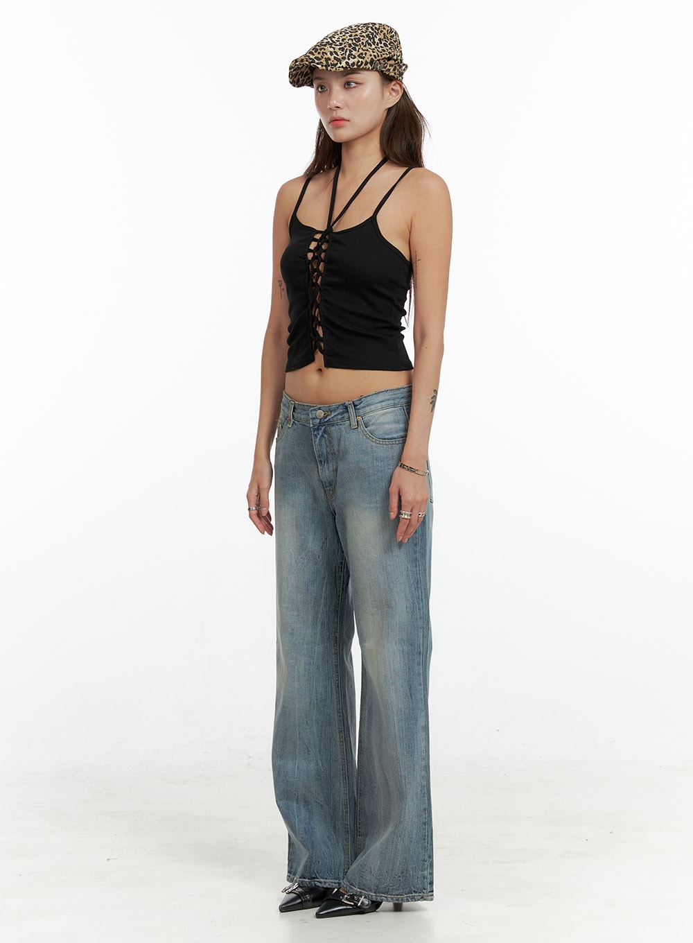 Solid Straight Jeans CL405