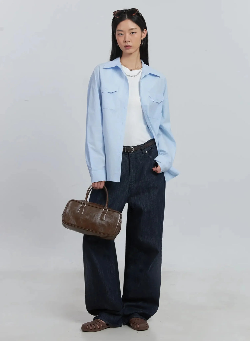 Collared Button-Up Shirt IU512