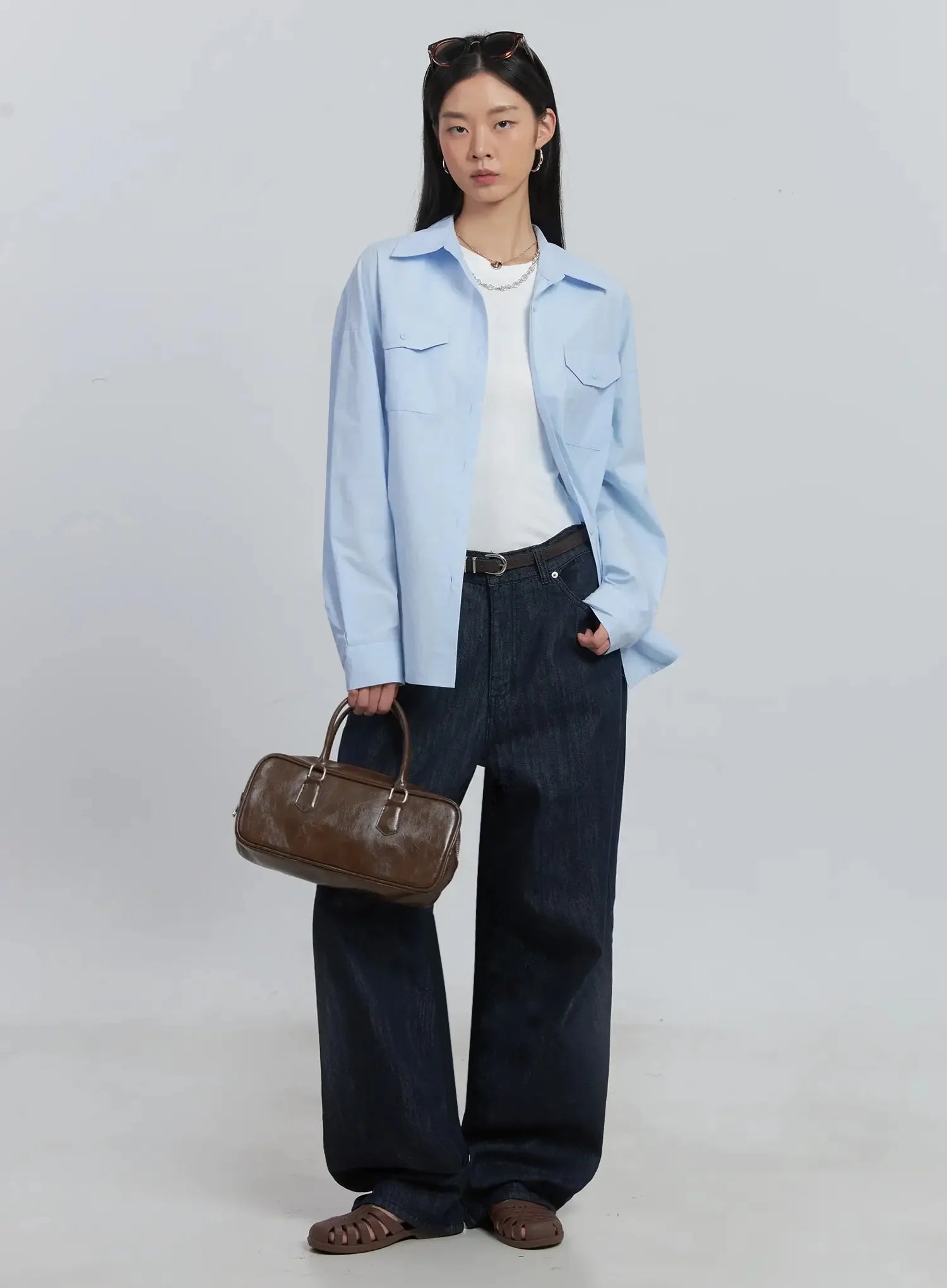 Collared Button-Up Shirt IU512