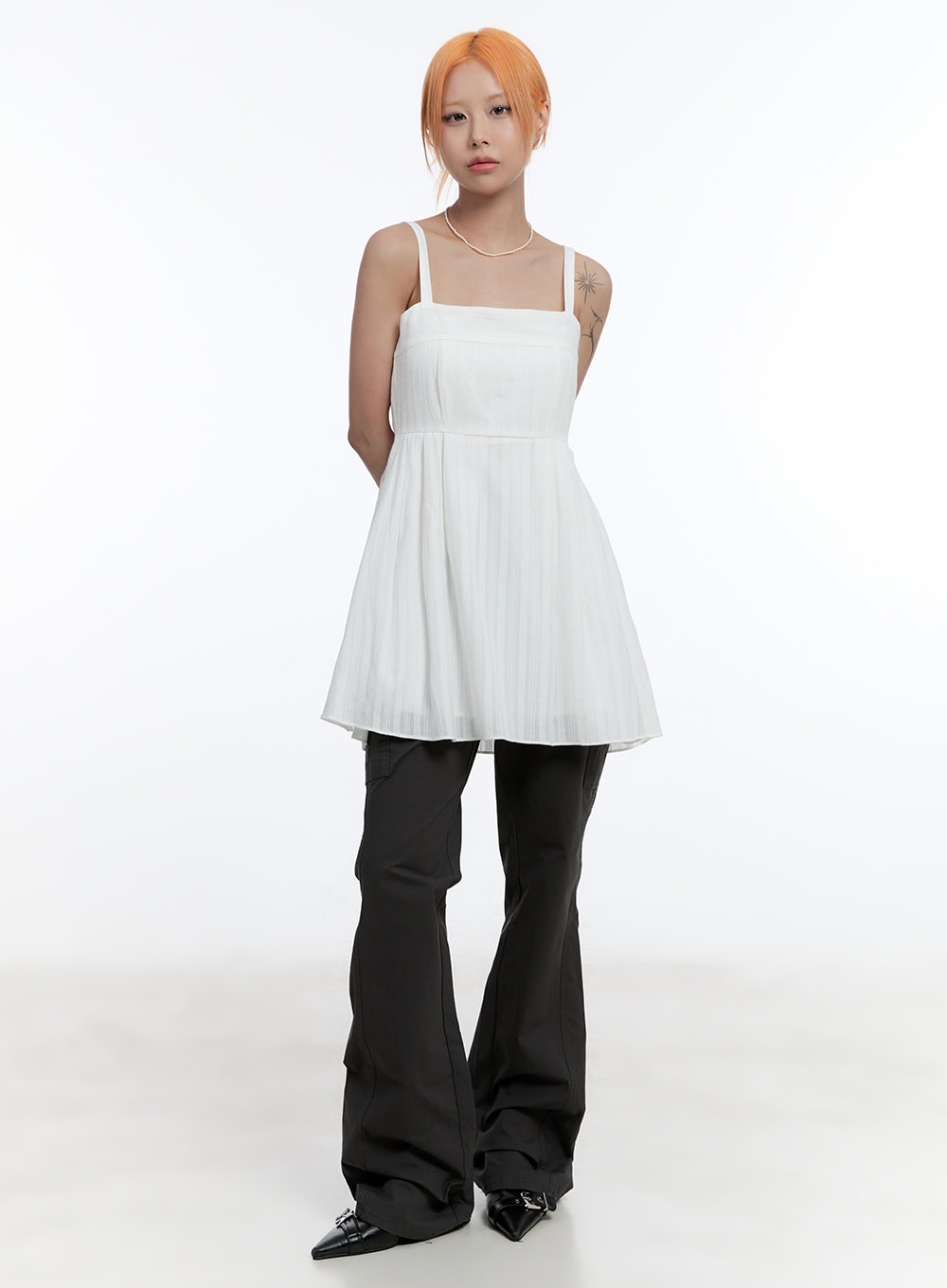 Cargo Cotton Bootcut Pants CY530