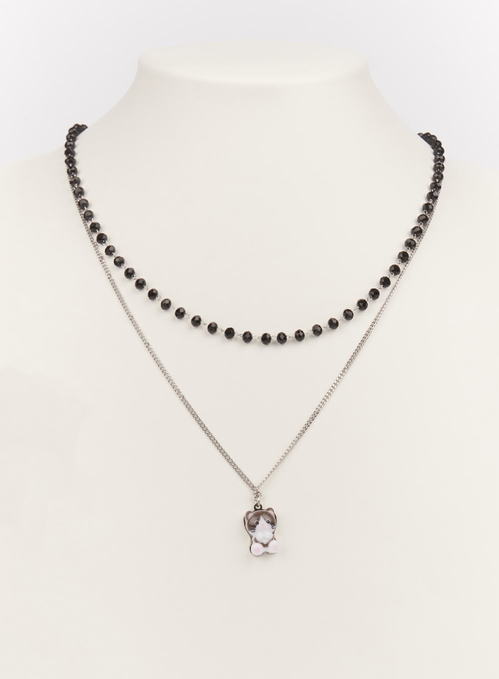 Midnight Blackcat Layer Necklace IM528