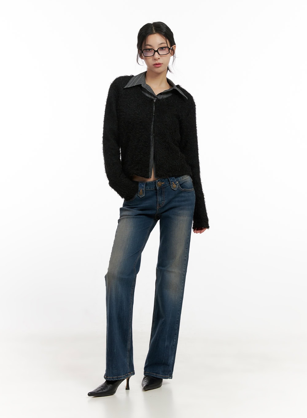 Slim-Fit Crop Cardigan CN416