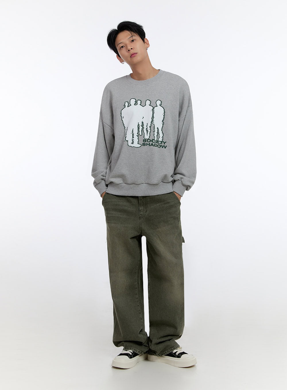 Men's Graphic Crewneck Sweatshirt IO428