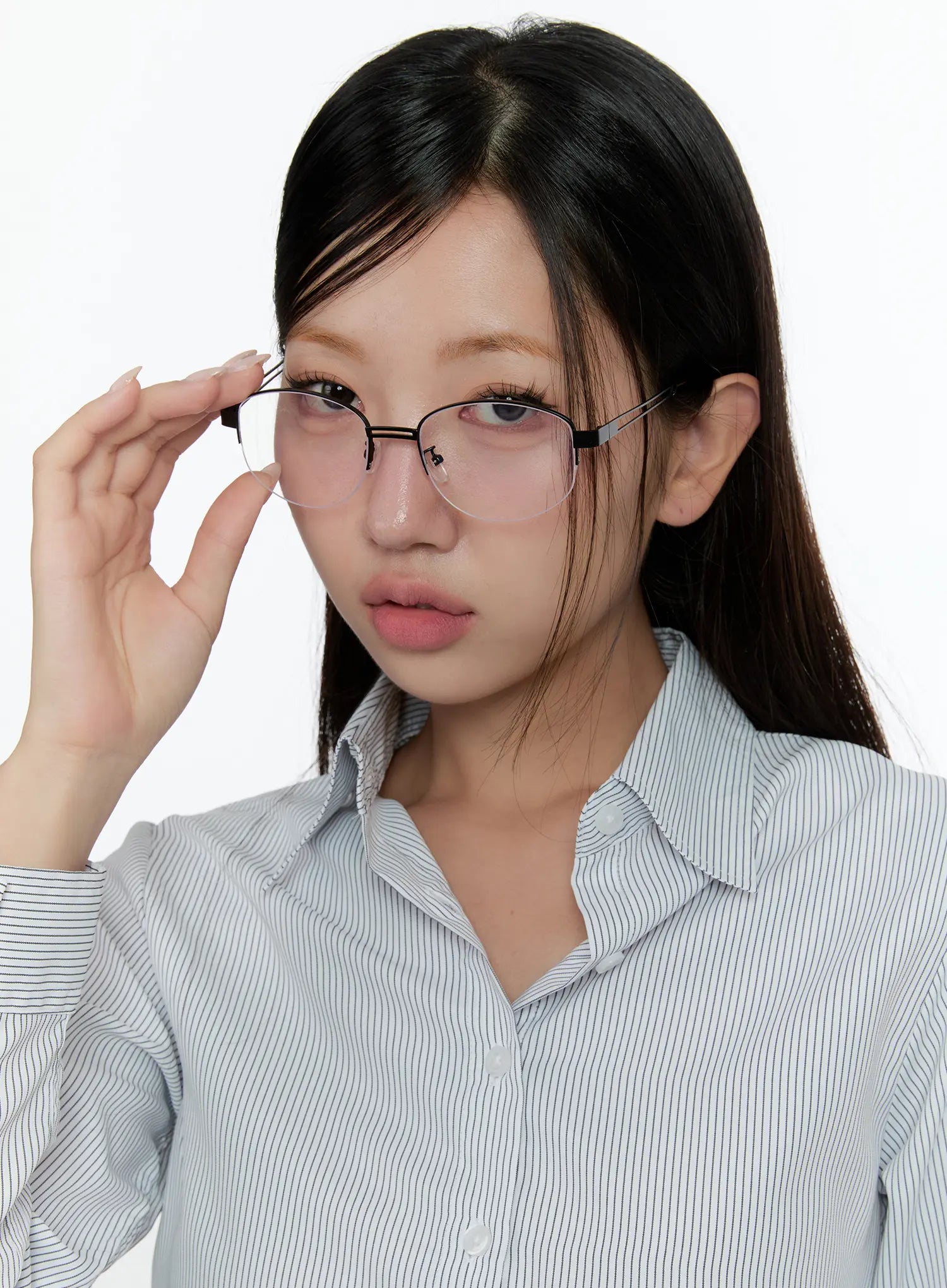 Chic Double-Bar Minimalist Fashion Glasses CS518