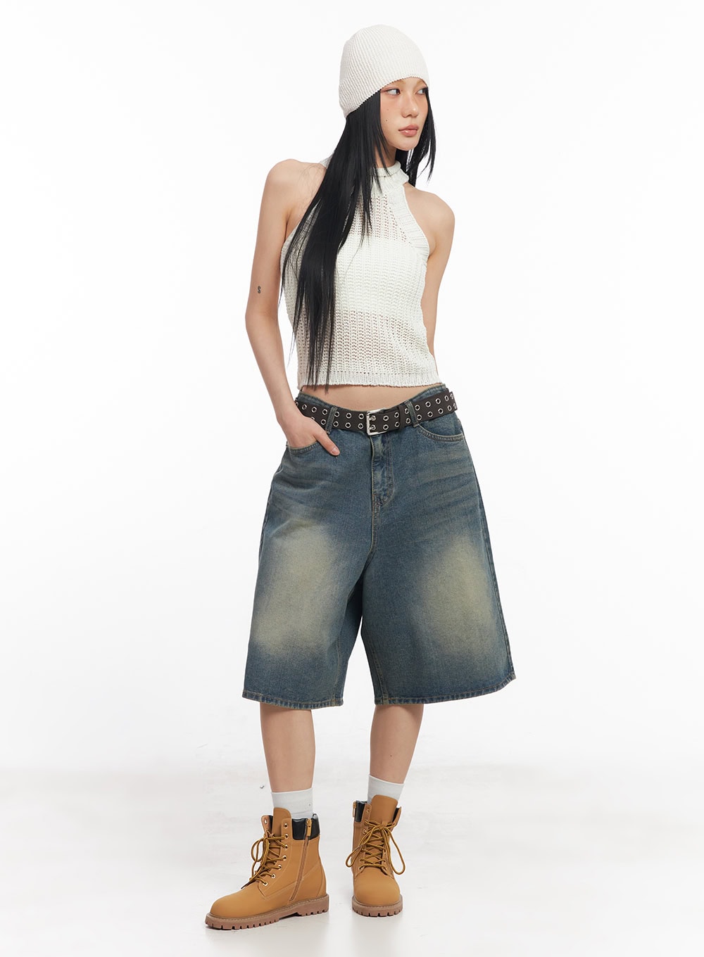 Halter-Neck Sleeveless Crop Top CY528