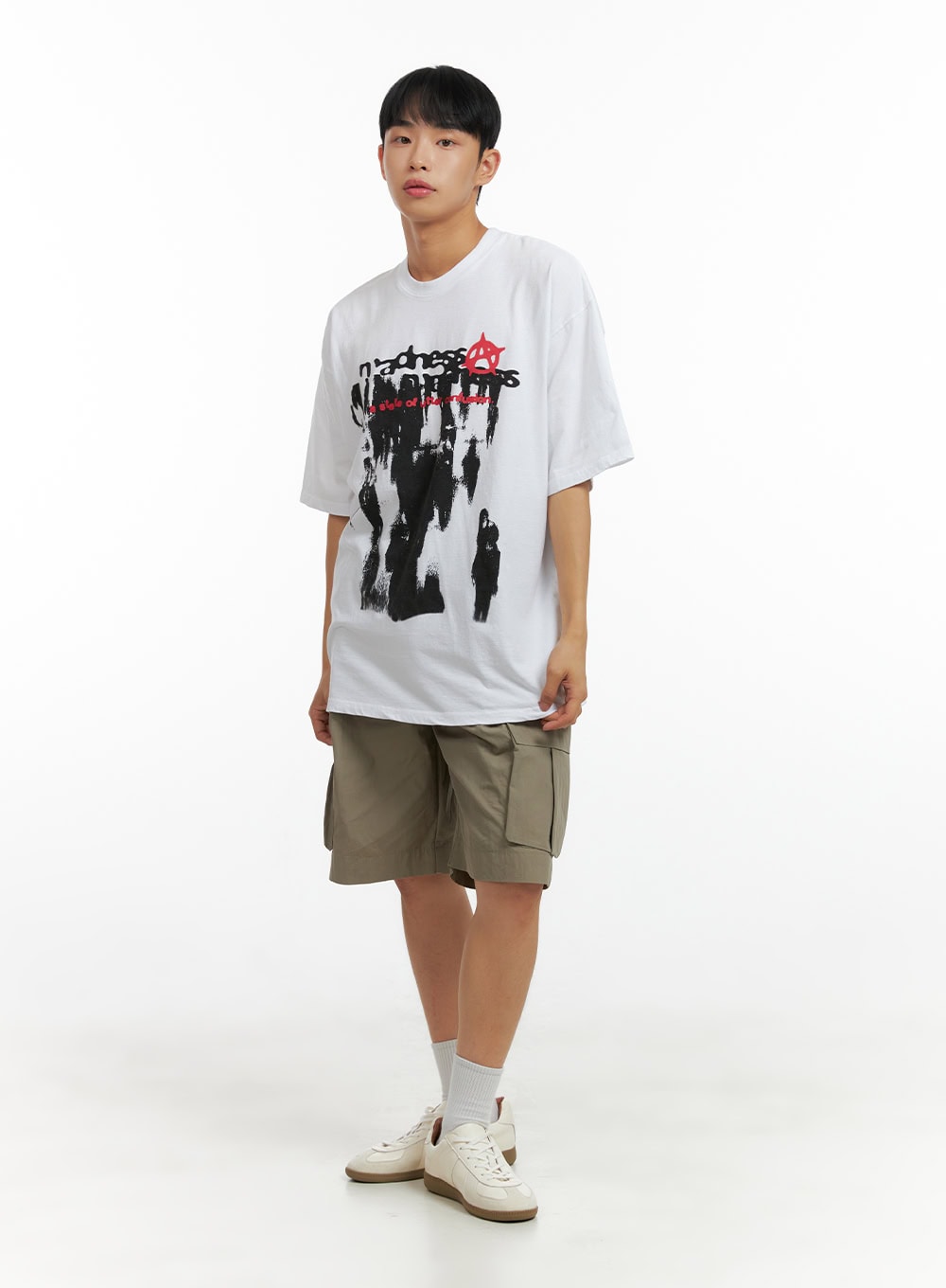 Men's Oversize Graphic Cotton T-Shirt CL429