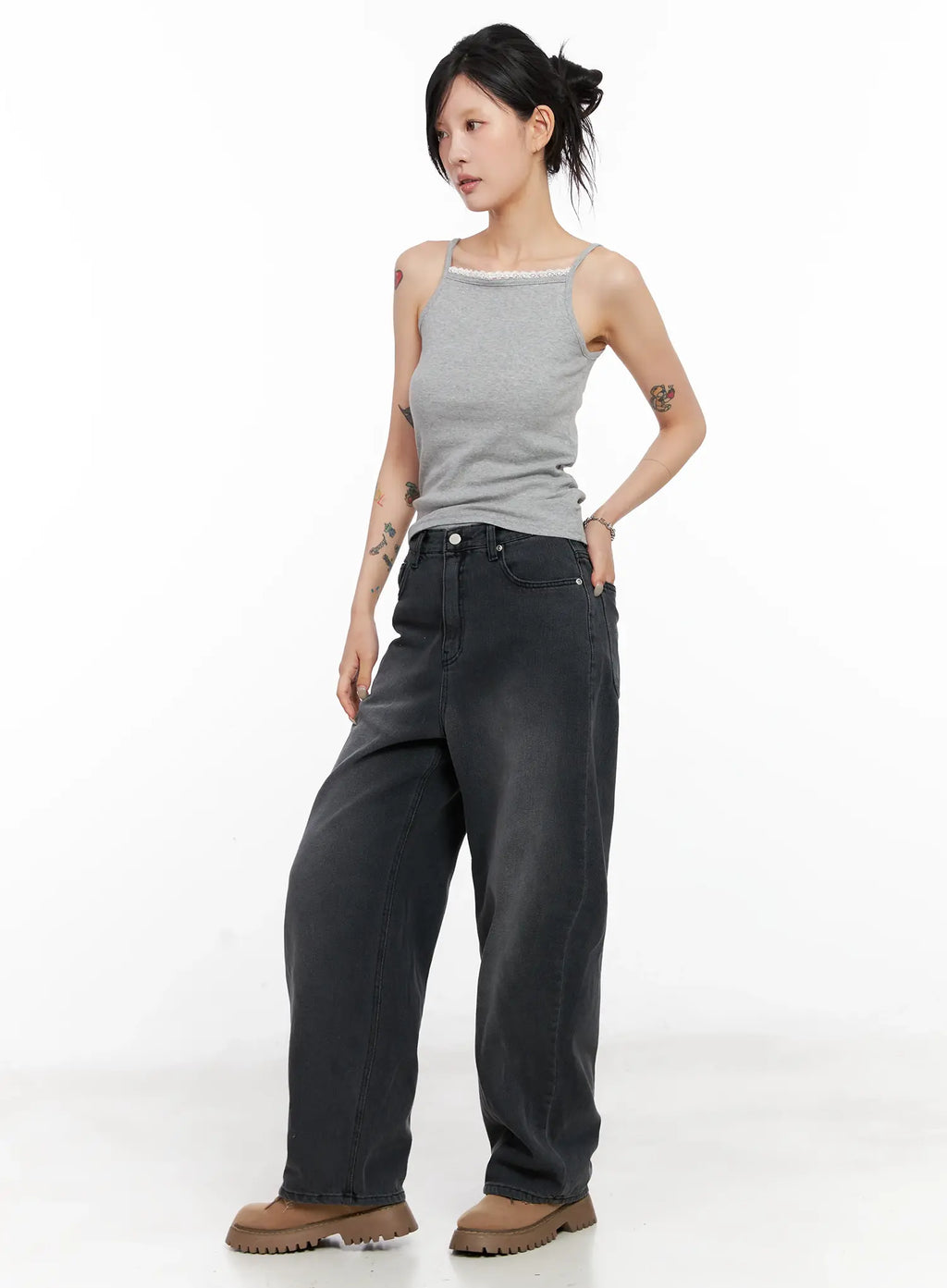 Lace-Trim Cami Top CL528