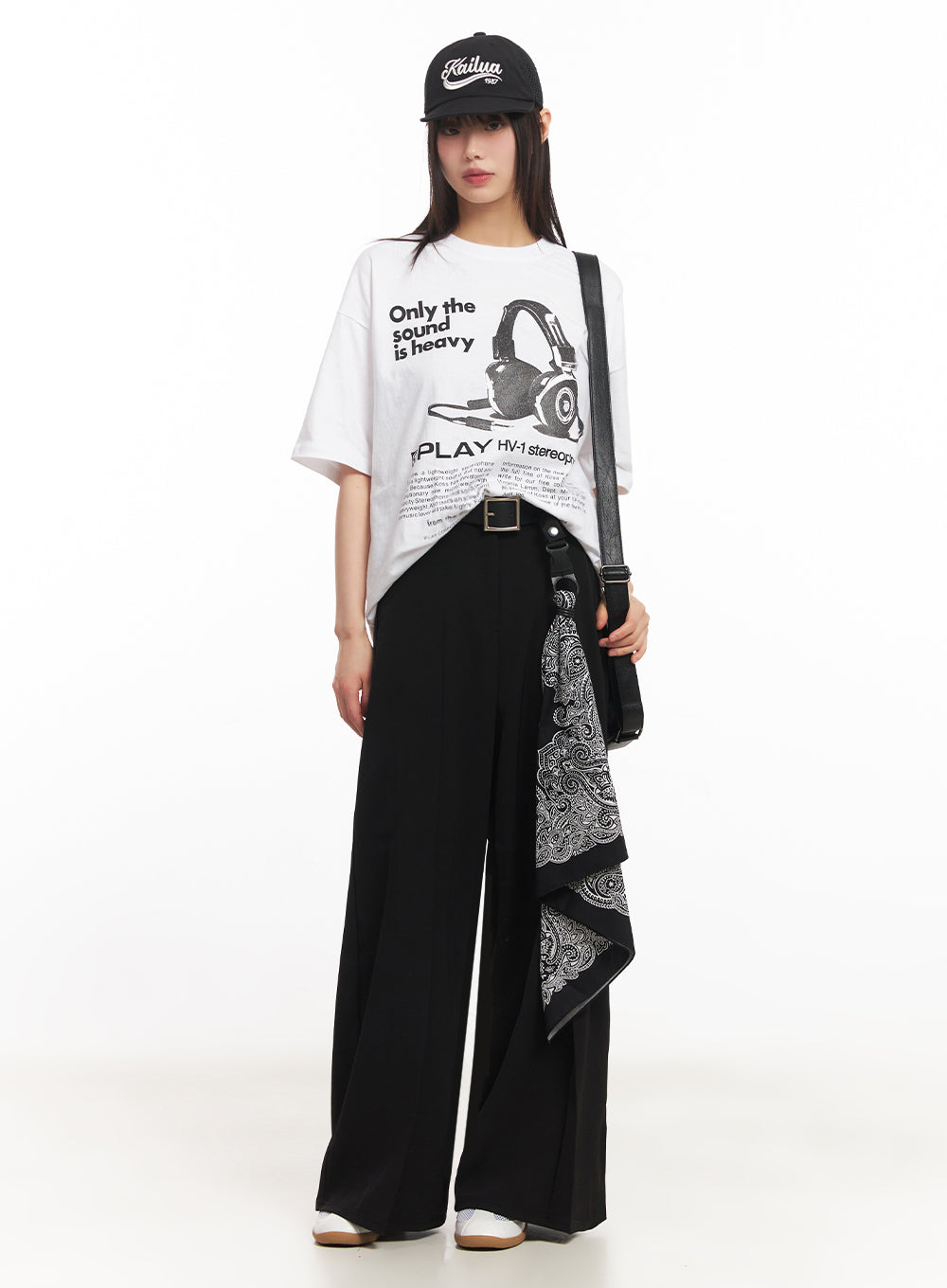 Pintuck Wide-Leg Slacks IY502