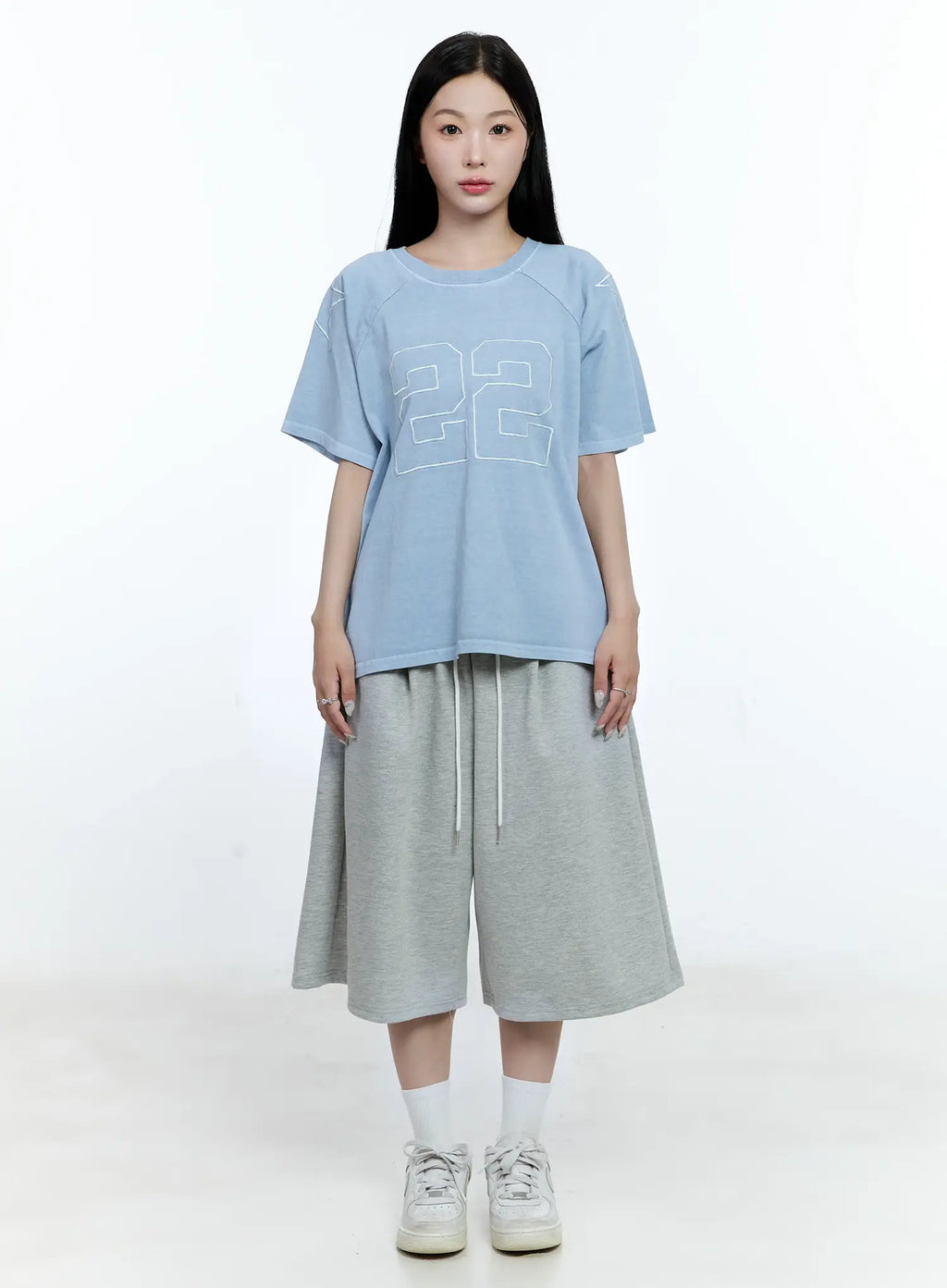 Casual Wide-Leg Bermuda Sweatshorts CG513