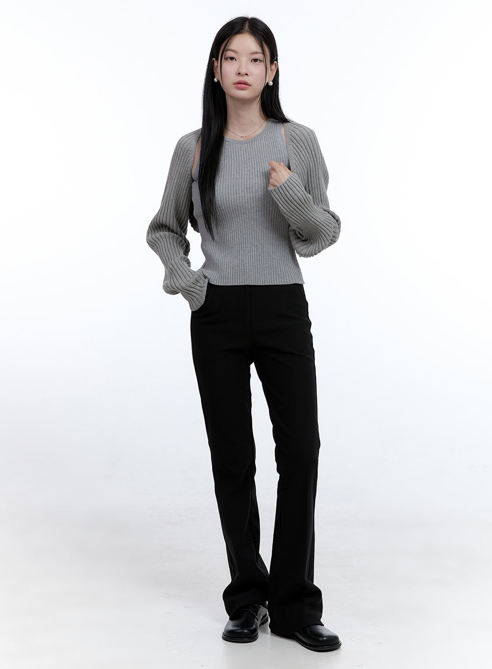 Solid Bolero Sleeve Top OO429